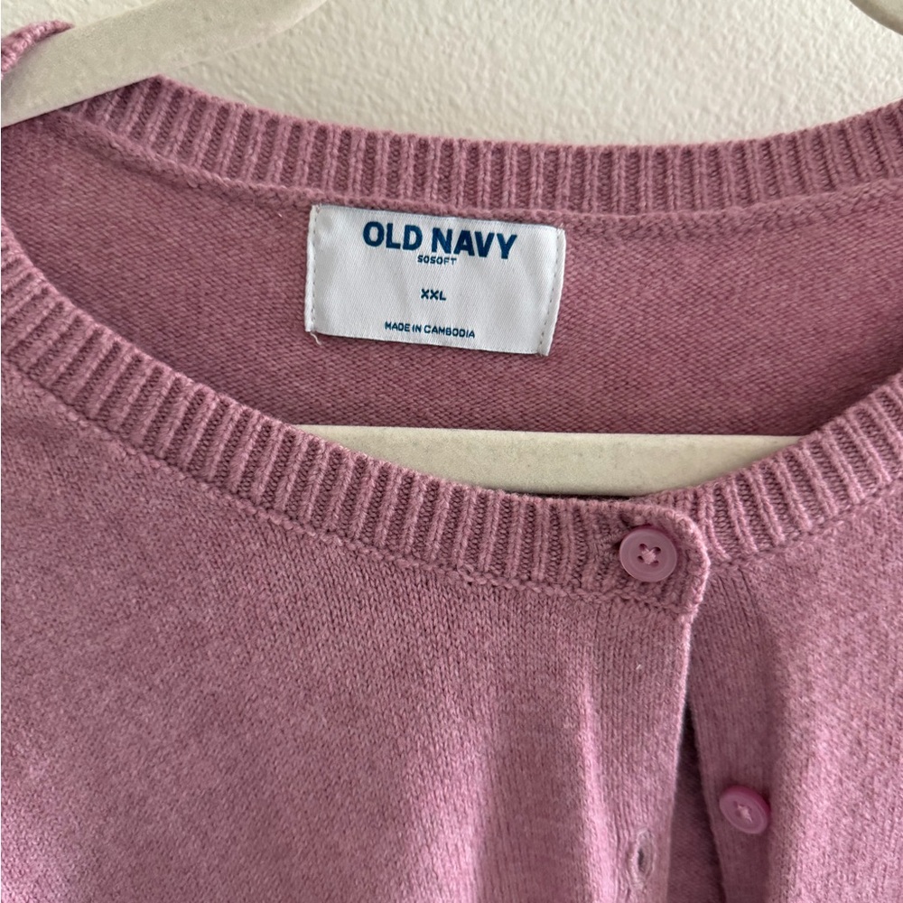 Pink Cardigan Sweater - Picture 2 of 3